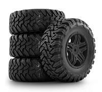 Accesorio Modelos RC para Traxxas para Slash para Arrma para Senton para HuanQi para Vkar para HPI 1/10 4 Uds Neumático Camión De Recorrido Corto Rueda Hexagonal RC Coche(Black)