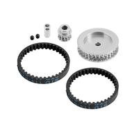 Accesorio Modelos RC para TRAXXAS para TRX-4 para TRX6 1/10 Correa De Transmisión Caja Ondas Conjunto Engranajes Piezas Repuesto Decorativas Modelos Juguete(Silver)