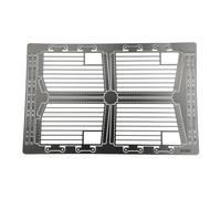 Accesorio Modelos RC para Traxxas para Trx4 para FMS Fcx10 1/10 Capó De Metal Falda Lateral Placa Antideslizante Ventana Plegable Malla Protector Corporal RC Crawler(Type 10)