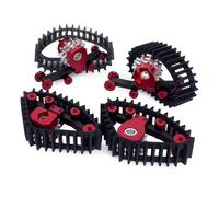Accesorio Modelos RC para Traxxas para Trx4M 1/18 Pistas Nieve Kits Neumáticos Ruedas Piezas Mejora Orugas RC Modelos Juguetes Repuesto Decorativos(Red)