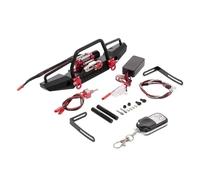 Accesorio Modelos RC para TRX-4 para Trx4 para Traxxas para Axial para Scx10 RC Piezas De Coche Parachoques Metal con Cabrestante 2 Receptor Control Remoto Luz(Typeb)