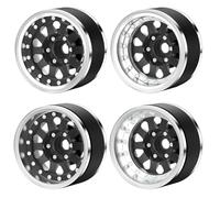 Accesorio Modelos RC para Trx4 para Trx6 para Scx10 para Gen7 para Gen8 1/10 1,9 Pulgadas Juego Llantas Ruedas Beadlock Aluminio para Cubo Compensación Ajustable RC(Black-1)