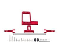 Accesorio Modelos RC para Vanquish para Phoenix VS4-10 F10 1/10 RC Piezas De Mejora Coche Soporte Servo Murciélago Aluminio Y Enlace Dirección Hidráulica A Escala(Red)