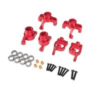 Accesorio Modelos RC para WLtoys 144016 144018 RC Modelo Crawler Car Truck Piezas Mejora Copa Rueda Trasera Metal C-para Kit Accesorios OP Dirección Asiento(Red)