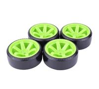 Accesorio Modelos RC para Wltoys para WPL para Tamiya para Traxxas para Toys para HSP para Redcat 1/10 4 Uds para Cubo De Rueda De Coches Patrón Duro Neumático RC Drift Car(Green)