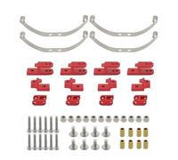 Accesorio Modelos RC para WPL B1 B14 B16 B24 C14 C24 1/16 Acero Metálico para Hoja para Kit De Suspensión Resorte 6x6 4x4 Piezas Camiones Militares(Red,Type2)