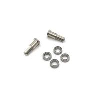 Accesorio Modelos RC para WPL D12 1/10 Piezas Mejora para Coche RC Eje Delantero con Rodamiento Metálico Mejorado 6,3 X 9,5,17 Mm Repuesto Decorativo(Silver)