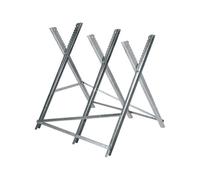 Einhell Banco para motosierras, largo 80 cm, para troncos con un diámetro hasta 40 cm, peso máximo 150 kg, plegable, Alturas diferentes, Grueso de la chapa de 1.5 mm, Color Gris