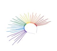 Accesorio multicolor para el cabello para mujer, cómoda diadema Halos, joyería elegante para ocasiones festivas y fiestas