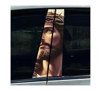 Accesorio Para Automóvil 1 Par De Pegatinas Para Coche Con La Frase "Dios Jesús Ora" Para Cubrir El Pilar B Del Coche Resistentes A Los Arañazos Y A Prueba De Agua(TYPE A)