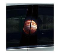 Accesorio Para Automóvil 2 Calcomanías Para El Pilar B Del Coche, Con Planetas, Galaxias Y Lunas, Pegatinas Impermeables Para El Pilar Central Del Coche.(D)