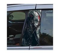 Accesorio Para Automóvil 2 Calcomanías Para El Pilar B Del Coche, Diseño De Esqueleto Reaper Hell Messenger, Pegatinas Impermeables Para El Pilar Central Del Coche.