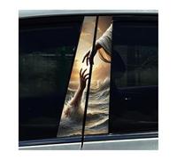 Accesorio Para Automóvil 2 Pegatinas Impermeables Para Columna Central De Coche, Con La Oración De Dios Y La Cruz De Jesús, Para El Pilar B(F)