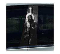 Accesorio Para Automóvil 2 Pegatinas Impermeables Para Columna Central De Coche, Con La Oración De Dios Y La Cruz De Jesús, Para El Pilar B(D)