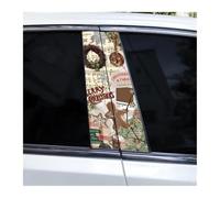 Accesorio Para Automóvil 2 Pegatinas Para El Pilar B Del Coche Póster Retro De Halloween Pegatinas De Vinilo Impermeables Y Duraderas Para El Pilar De La Puerta Del Coche(J)