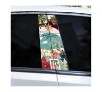 Accesorio Para Automóvil 2 Pegatinas Para El Pilar B Del Coche Póster Retro De Halloween Pegatinas De Vinilo Impermeables Y Duraderas Para El Pilar De La Puerta Del Coche(F)