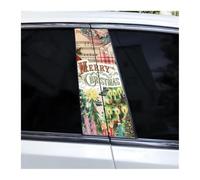 Accesorio Para Automóvil 2 Pegatinas Para El Pilar B Del Coche Póster Retro De Halloween Pegatinas De Vinilo Impermeables Y Duraderas Para El Pilar De La Puerta Del Coche(H)