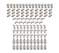 Accesorio para boquilla de engrase, Juego de accesorios for boquillas de engrase automático, 45 Uds., M6, M8, M12, recto, 45 grados, 90 grados, niquelado(M6X90 Degree)
