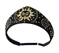 Accesorio para cabello bordado de tela con panel frontal ancho para peinados temáticos, fotografías de viajes y detalles de atuendos cotidianos Accesorio para cabello bordado Cabeza decorativa