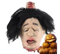 Accesorio para cabeza de Halloween, accesorio de cabeza cortada sangrienta, decoración de terror, diseño realista para interiores y exteriores, salas de estar, patios, dormitorios, casas embrujadas