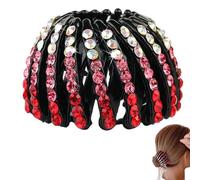 Accesorio para cola de caballo con diamantes de imitación de nido de pájaro - Accesorio para cola de caballo nido de pájaro extensible - extensible para nido de pájaro - Pinza para el pelo sombreros