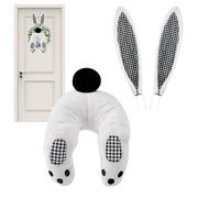 Accesorio para corona de trasero de conejo, trasero de conejo y orejas para corona - Kit de guirnalda de trasero de conejito de decoración de Pascua de 3 piezas - Accesorio de corona de conejito de di
