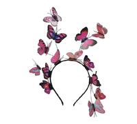 Accesorio para el cabello con temperamento resaltado para boda, colorido tocado para mujer, aro de rendimiento, simulación exagerada, rosa