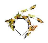 Accesorio para el cabello con temperamento resaltado para boda, colorido tocado para mujer, aro de rendimiento, simulación exagerada, amarillo