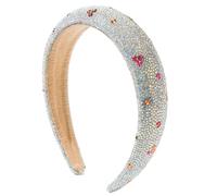 Accesorio para el cabello de temperamento de esponja de seis puntas con incrustaciones de estrellas y diamantes para el aliento del bebé, diadema para mujer, Ab