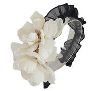 Accesorio para el cabello hecho a mano, diadema gótica Lolitas Cosplay Maid encaje clip flores decoraciones para mujeres niñas Lolitas Maid diadema encaje flor gótica