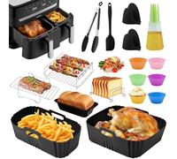 Accesorio para freidora de aire caliente, accesorio para EY9018 5,2/3,1 L, Cecotec 5,5/3,5 L, Lakeland 5L/3L, molde de silicona para freidora de aire caliente Ninja, sin BPA, accesorios para