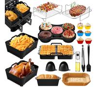Accesorio para freidora de aire caliente, accesorio para freidora de aire caliente Ninja Foodi Max Dual Zone AF400EU AF451EU SL400EU 9,5L, COSORI 8,5L, Russell Hobbs 9L, Airfryer Accessories molde de