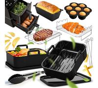 Accesorio para freidora de aire caliente, accesorio para freidora Philips Airfryer 4000 Series Stacked Dual Basket, Ninja AF400EU SL400EU 8,5L-10L y otras freidoras de doble zona, accesorios para