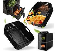 Accesorio para freidora de aire caliente, accesorio para Philips Airfryer 4000 Series Stacked Dual Basket 10L, accesorio de silicona para Philips NA460/NA462 10L, Air Fryer silicona molde de horno