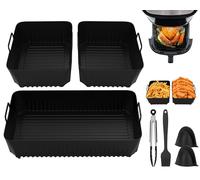 Accesorio para freidora de aire caliente Cosori Dual Blaze TwinFry XXL 10L, Ninja Af500EU, 5,2 L, 10,4 L, molde de silicona para freidora de aire caliente Cosori, accesorio reutilizable y apto para