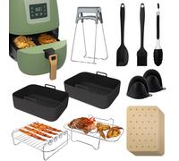 Accesorio para freidora de aire caliente para freidora Tefal Ninja, accesorios Combi 12 en 1, filtro de freidora de aire, parrilla, silicona, utensilios de cocina, clip y más, perfecto para todos los