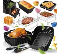 Accesorio para freidora de aire caliente Philips Airfryer 4000 Series Stacked Dual Basket 10L, accesorio para Philips NA460/NA462 10L, accesorio de molde de silicona, bandeja para horno en lugar de