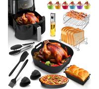 Accesorio para freidora de aire caliente Philips Essential Airfryer XL 6,2 L HD9270 y Philips Airfryer 5000 Series XXL 7,2 L, cesta de la freidora de aire caliente, juego de 17 moldes de silicona
