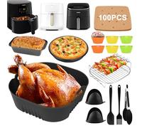 Accesorio para freidora de aire caliente Philips Essential XL 6,2L HD9270/90, Philips 5000 Serie XXL HD9285/90, Cosori 4,7L, reutilizable, sin BPA, sustituye papel de hornear, accesorio para freidora