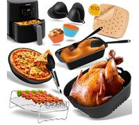 Accesorio para freidora de aire caliente Philips Essential XL 6,2L HD9270/90, Philips 5000 Serie XXL HD9285/90, Cosori 4,7L, reutilizable, sin BPA, sustituye papel de hornear, accesorio para freidora