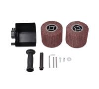 Accesorio para máquina pulidora de bruñido Herramienta de pulido manual multifuncional con 2 ruedas de cepillado para acero inoxidable Metal Madera Pulido Fibra Esmeril Material