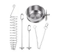 Accesorio para para periquitos, juego de para pájaros de acero inoxidable con soporte para pinchos y para pequeñas aves domésticas, kit de alimentación para fink comidas