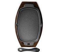 Accesorio para parrilla Napoleon BBQ - Bandeja de hierro fundido - 56008 - Bandeja de madera para servir. Para usar en quemador lateral. Para usa