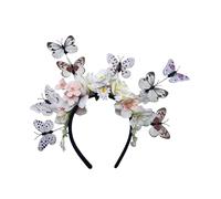 Accesorio para peinar el cabello con diseño de mariposa y flores con alambre flexible, ideal para fiestas de jardín y galas, eventos de gala, diadema de mariposa