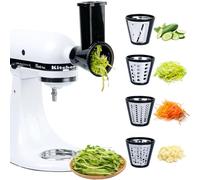 Accesorio para rallador y triturador compatible con batidora de pie Kitchen Aid, 4 cuchillas, accesorio para rallador de queso
