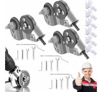 Accesorio para taladro cortador de chapa, accesorio universal para tijeras de taladro eléctrico, con guantes, para cortar hierro, chapa blanca, acero, cobre, aluminio 3PCS