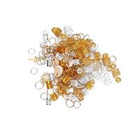 Accesorio para Trenzas de Cabello, 120 Piezas, Juego de Decoración de Anillos con Cuentas para Rastas, Extensiones, Moños con Material Metálico, Adecuado para Banquetes, Desfiles