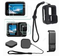 Accesorio para ULBTER Hero 13 Negro: Protector de Pantalla y Lente + Puerta de Batería A Prueba de Polvo + Funda de Goma + Cordón