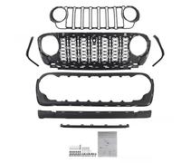 Accesorio Parrilla Delantera Cubierta De Parrilla De Radiador De Malla Frontal Compatible Con Jeep Para Wrangler JL Para Gladiator Style 2018 2019 2020 2021 2022 2023 2024(Black- with hole)