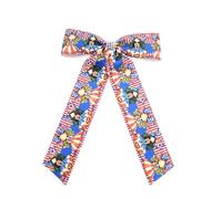 Accesorio patriótico para el cabello, plegable, lazos de cinta, clip para festivales, decoración patriótica para el cabello, para eventos deportivos y estilo casual